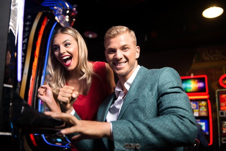Dealer langsung di studio multi-kamera slotgame